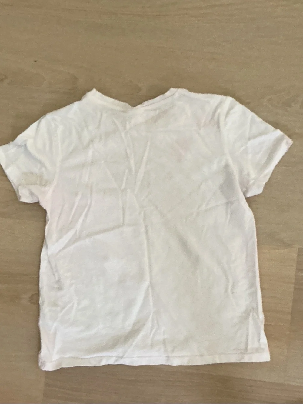 Zara White Short Sleeve Tee with Subtle Embroidery